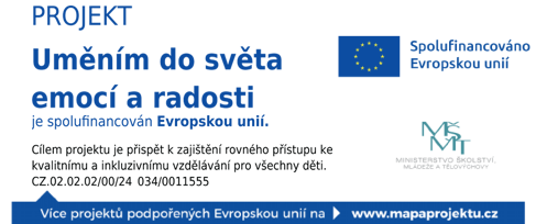 Projekt Uměním do světa emocí a&nbsp;radosti, spolufinancováno Evropskou unií